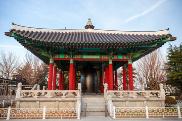 The bell pavilion. Yongdusan Park, Busan, South Korea