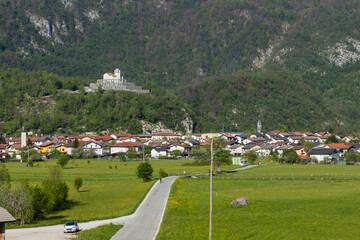 Caporetto, Slovenia. Images of the town's landscape with symbolic and historically significant...