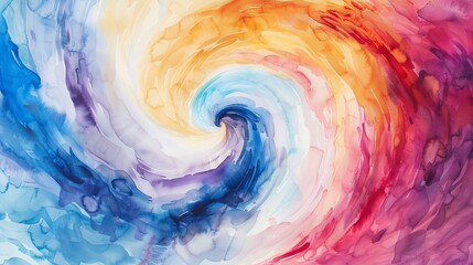 A mesmerizing swirl of watercolor brushstrokes  AI generated illustration