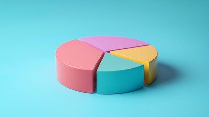 A minimalist pie chart showing revenue distribution  AI generated illustration
