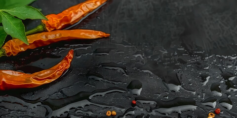 Royalty-free vivid photo of red chili peppers on a black background, perfect for food, spice, and art-related designs