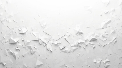 White triangles and polygons creating an abstract texture. Abstract pattern of white fragments on a...