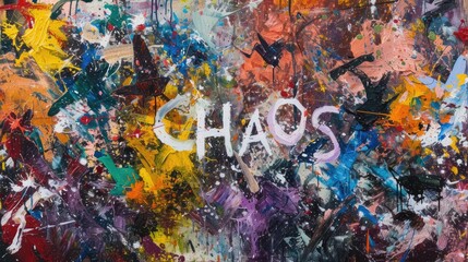Colorful illustration of the concept of chaos