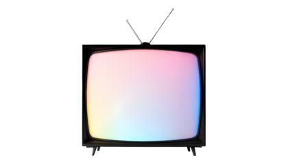 Digital tv on transparent background. modern TV PNG television mockup isolated cutout object