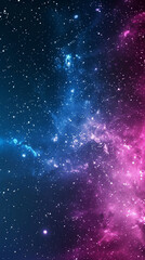 Obraz premium Vibrant blue and purple nebula with starry sky.