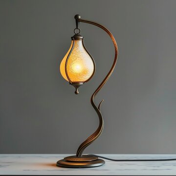 vintage lamp on the table