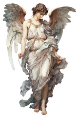 Fototapeta premium PNG Roman angel adult white background representation