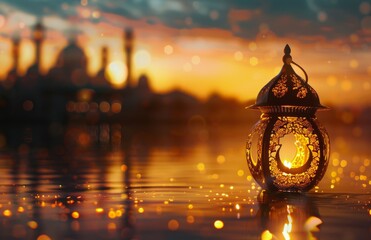 Lantern Sitting on Table