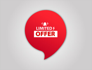 red flat sale banner for limited offer banner and poster