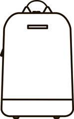 Woman and man  clothes fashion wear hand drawn flat vector illustration. Bag