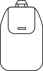 Woman and man  clothes fashion wear hand drawn flat vector illustration. Bag