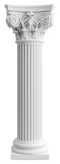 PNG Bas-relief ionic pillar sculpture texture architecture column white.