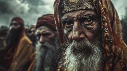 Samyaza and the watchers from the book of enoch. Ancient biblical character from biblical time. Religious evil entity illustrating His power over darkness