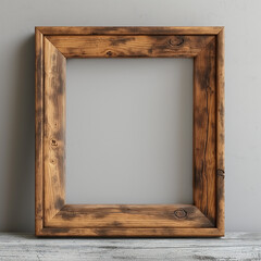 DIN A Vertical Frame Mockup Template for Art Display, A2 Wood Frame, Frame Mockup - obrazy, fototapety, plakaty