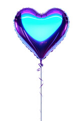 PNG Heart shape balloon violet white background illuminated.