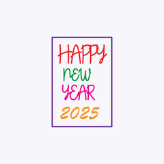 Happy new year icon vector logo design template