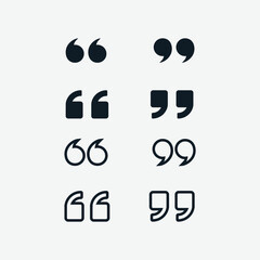 Quote icon vector logo design template