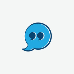 Quote icon vector logo design template