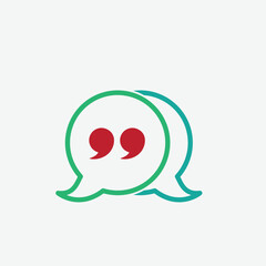 Quote icon vector logo design template