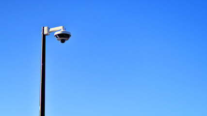 Surveillance camera on the mast