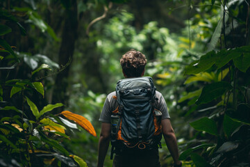 Obraz premium hiker with a backpack