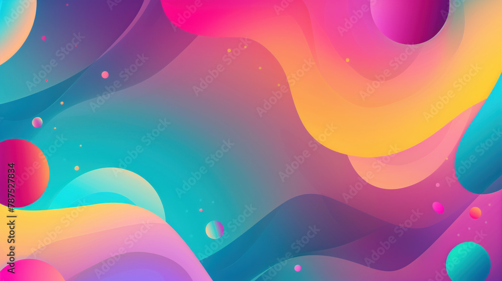 Aufkleber bright abstract background with geometric elements and bright color transitions.