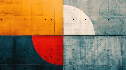 Shot of a wall with an abstract design