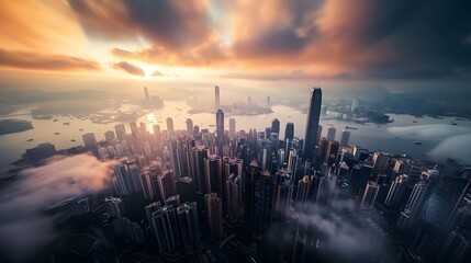 Modern Skyscraper Cityscape Architecture Photography (Generative AI)