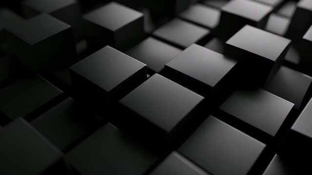 A monochrome image of multiple 3D cubes creating a repetitive abstract pattern.
