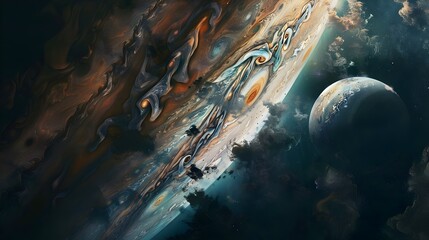 Close Up Near Jupiter Orbit (Generative AI)