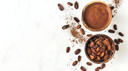 Raw Ceremonial Cacao Drink In A Glass (Generative AI)