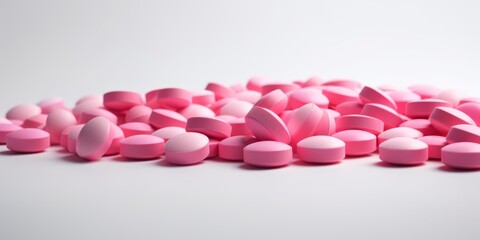Obraz na płótnie Canvas scattered pills medicines Generative AI