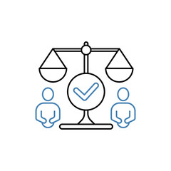 human rights concept line icon. Simple element illustration. human rights concept outline symbol design.