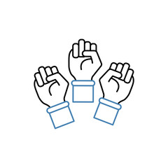 strike concept line icon. Simple element illustration. strike concept outline symbol design.