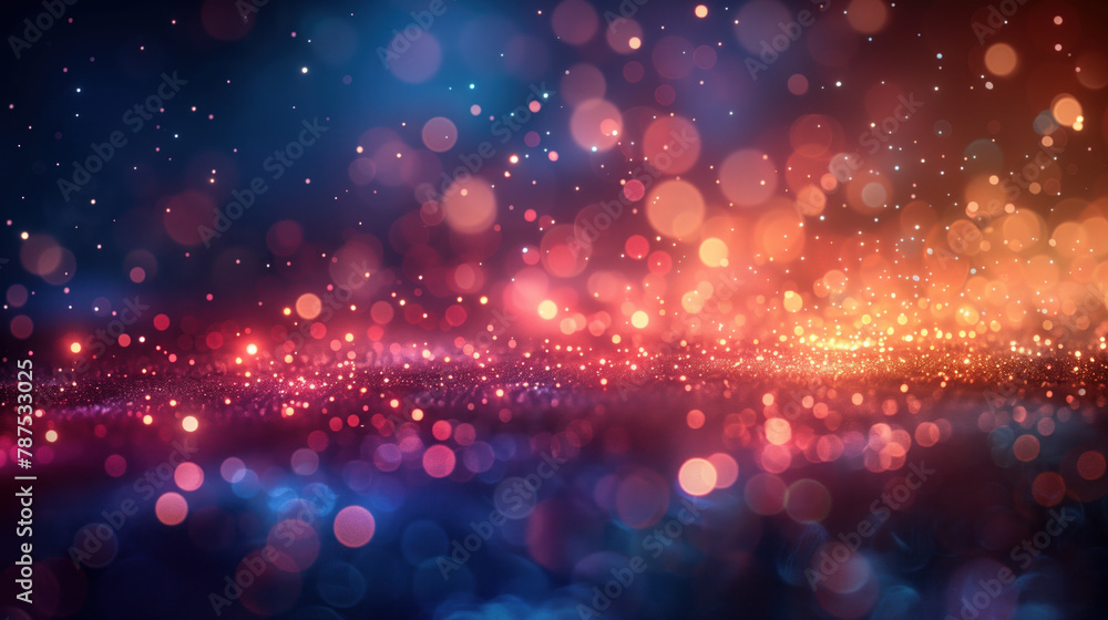 Poster abstract background with shimmering lights and bokeh effect