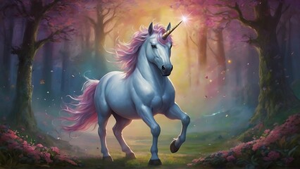 Obraz na płótnie Canvas Essence of Enchantment: Capturing the Spirit of Unicorns