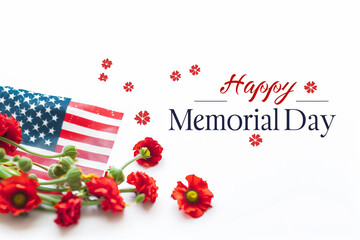 Obraz premium sophisticated and refined photograph capturing the essence of Memorial Day in a beautiful greeting card design, with the words 