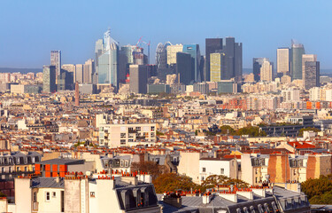 View of Paris from above on a clear sunny morning. - 787536884
