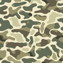 Naklejka premium Camouflage Retro Vintage Seamless Pattern