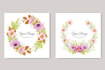 Beautiful floral spring and summer background and frame card design