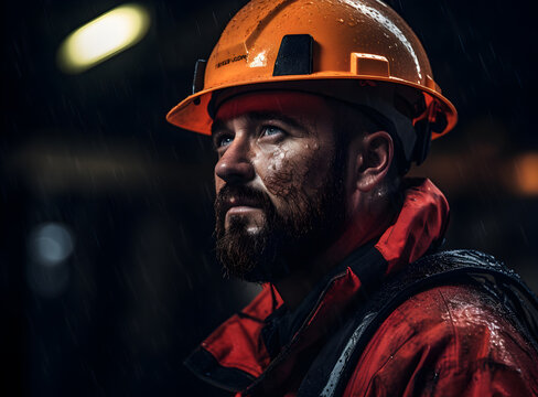 coal worker, portrait builder, construction worker, factory worker portrait, coal mine or mining,