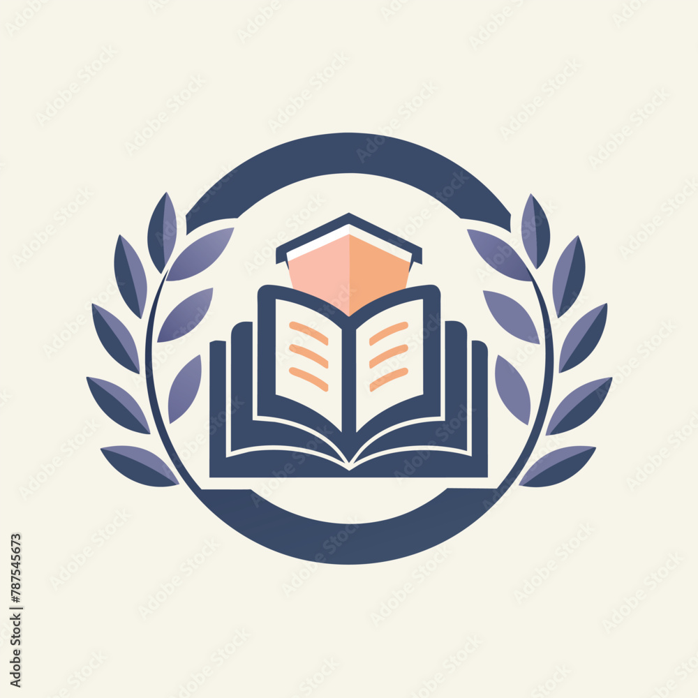 Poster an open book lies on top of another book, creating a minimalist and artistic display, design a minim