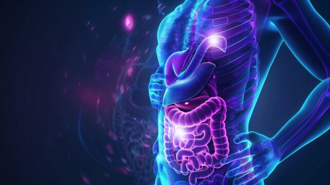 Human stomach pain. Digestive problems