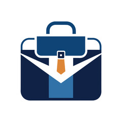 A black briefcase with a neatly folded tie on top, symbolizing professionalism and business attire, Unique interpretation of a briefcase symbolizing legal services