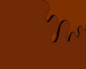 Melted chocolate splash background, illustration