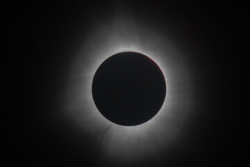 April 8th 2024 Eclipse seen from Arkansas. - obrazy, fototapety, plakaty