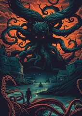 Eldritch Horror Rising from the Sea