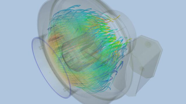 CFD simulation Computational fluid dynamics - dryer airflow simulation
