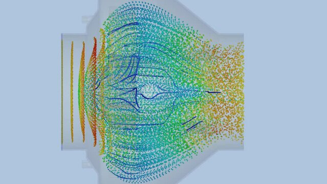CFD simulation Computational fluid dynamics - dryer airflow simulation