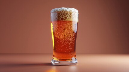 Digitally rendered pint of beer